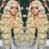 10-22 Inches 13x4 Lace Front 613 Blonde Body Wave Virgin Human Hair Wig